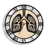 monastar Pulmonology Lungs Wall Clock | Choose Size, Personalized | Pulmonologist Doctor Gift, Hospital Wall Art Dcor, Medicine Wooden Big Clock view 2