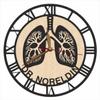 monastar Pulmonology Lungs Wall Clock | Choose Size, Personalized | Pulmonologist Doctor Gift, Hospital Wall Art Dcor, Medicine Wooden Big Clock view 3