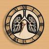 monastar Pulmonology Lungs Wall Clock | Choose Size, Personalized | Pulmonologist Doctor Gift, Hospital Wall Art Dcor, Medicine Wooden Big Clock view 4