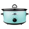 3.5-Quart Diamond-Pattern Slow Cooker (Blue) view 1