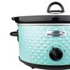 3.5-Quart Diamond-Pattern Slow Cooker (Blue) view 2