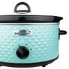 3.5-Quart Diamond-Pattern Slow Cooker (Blue) view 4
