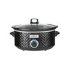 Brentwood SC-136BK 190W 3.5 Quart Adjustable Temperature Dishwasher Safe Kitchen Slow Cooker Pot with Clear Glass Lid, Diamond Black view 1