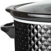 Brentwood SC-136BK 190W 3.5 Quart Adjustable Temperature Dishwasher Safe Kitchen Slow Cooker Pot with Clear Glass Lid, Diamond Black view 3