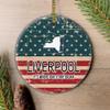 4th of July Decorations Independence Day Ornament With City Liverpool New York It's Where Our Story Began American Flag Patriotic Merry Christmas Family Pretty Xmas Tree 3" White view 1