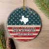4th of July Decorations Independence Day Ornament With City San Antonio Texas It's Where Our Story Began American Flag Patriotic Merry Christmas Family Pretty Xmas Tree 3" White view 1