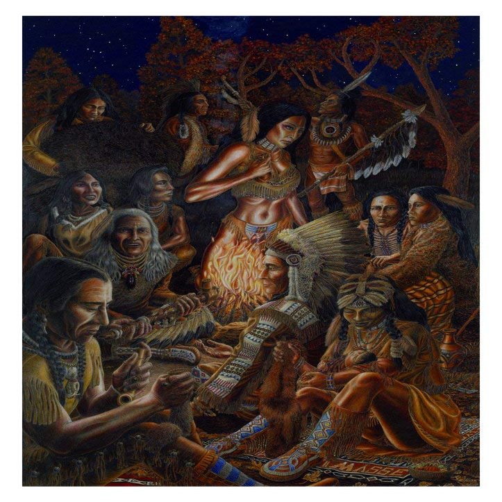 Studio B Peace Pipe - by Tom Masse - Laminated Poster - 22.5" x 32.5"