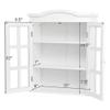 Thaweesuk Shop MDF Acrylic White Wall Mount Bathroom Storage Medicine Cabinet Vanity Double Glass Door Bath 21" x 9" x 26.5" (L x W x H) of Set view 3