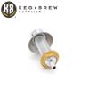 K&B Chrome Draft Beer Nipple Shank - Bore & Size Variations (1/4" I.D. Bore, 3-1/2" Length) view 2