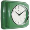 Infinity Instruments Square Silent Retro 9 inch Mid Century Modern Kitchen Diner Retro Wall Clock Quartz Sweep Movement (Green) view 2