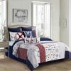 C&F Home Boomer 2-Piece Nautical Red White and Blue Twin Lightweight Quilt Set Sham Bedding Set Twin 2 Piece Set Blue view 1