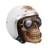JNKET Resin Skull Head Figurine Realistic Human Skull Horrible Skeleton Head Halloween Skull Resin Craft Ornament for Home Decoration view 2