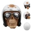 JNKET Resin Skull Head Figurine Realistic Human Skull Horrible Skeleton Head Halloween Skull Resin Craft Ornament for Home Decoration view 4