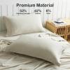 PANDATEX Beige Linen-Textured Bed Sheets Set, Bamboo Rayon, Cotton, Linen Blend Bed Sheets King Size, Soft Cool & Breathable for Hot Sleepers,Durable Natural Organic Bed 15'' Deep Pocket - 4 Piece view 3