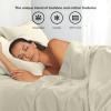 PANDATEX Beige Linen-Textured Bed Sheets Set, Bamboo Rayon, Cotton, Linen Blend Bed Sheets King Size, Soft Cool & Breathable for Hot Sleepers,Durable Natural Organic Bed 15'' Deep Pocket - 4 Piece view 4
