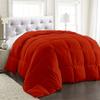 BedDecor 500 GSM Down Alternative Super Soft Premium Quality Microfiber Filling Comforter 600TC Solid 100% Egyptian Cotton (Brick Red,King) view 1