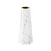10inch White Gold Finish Marble Ceramic Flower Vase Home Decor Vase and Table Centerpieces Vase for Friends and Family, Christmas, Wedding, Bridal Shower view 1