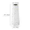10inch White Gold Finish Marble Ceramic Flower Vase Home Decor Vase and Table Centerpieces Vase for Friends and Family, Christmas, Wedding, Bridal Shower view 2