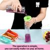 Boao 240 Pieces Ice Lolly Bags Disposable Ice Lolly Mold Plastic Candy Freeze Pop Bags with Silicone Funnel for Making Yogurt Candy (2 x 12 Inch) view 3