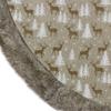 48" Green and Brown Knit Deer and Tree Christmas Tree Skirt view 3