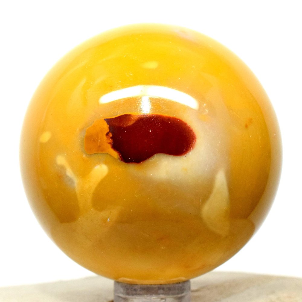 2.1" Orange Purple Red Mookaite Jasper Sphere Natural Sparkling Mineral Ball Polished Crystal Stone - Australia + Stand