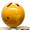 2.1" Orange Purple Red Mookaite Jasper Sphere Natural Sparkling Mineral Ball Polished Crystal Stone - Australia + Stand view 3