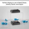 Marketing Holders 6 Pack Clear Acrylic Riser Display Stand 7" Square Products Platform Retail Products Showcase Plexiglass Counter or Tabletop Decor One Piece Pedestal view 3