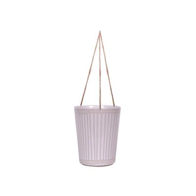 Blue Sky Ceramic Hanging Angelo Stripe 6.5'' Flower Pot, Multi Color