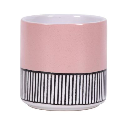 Blue Sky Ceramic Calvin 6.5" Flower Pot, Multi Color
