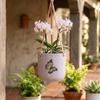 Blue Sky Clayworks Hanging Lilyanna Butterfly 5'' Flower Pot, Lilac Flutter for Garden Nooks view 2