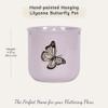 Blue Sky Clayworks Hanging Lilyanna Butterfly 5'' Flower Pot, Lilac Flutter for Garden Nooks view 3