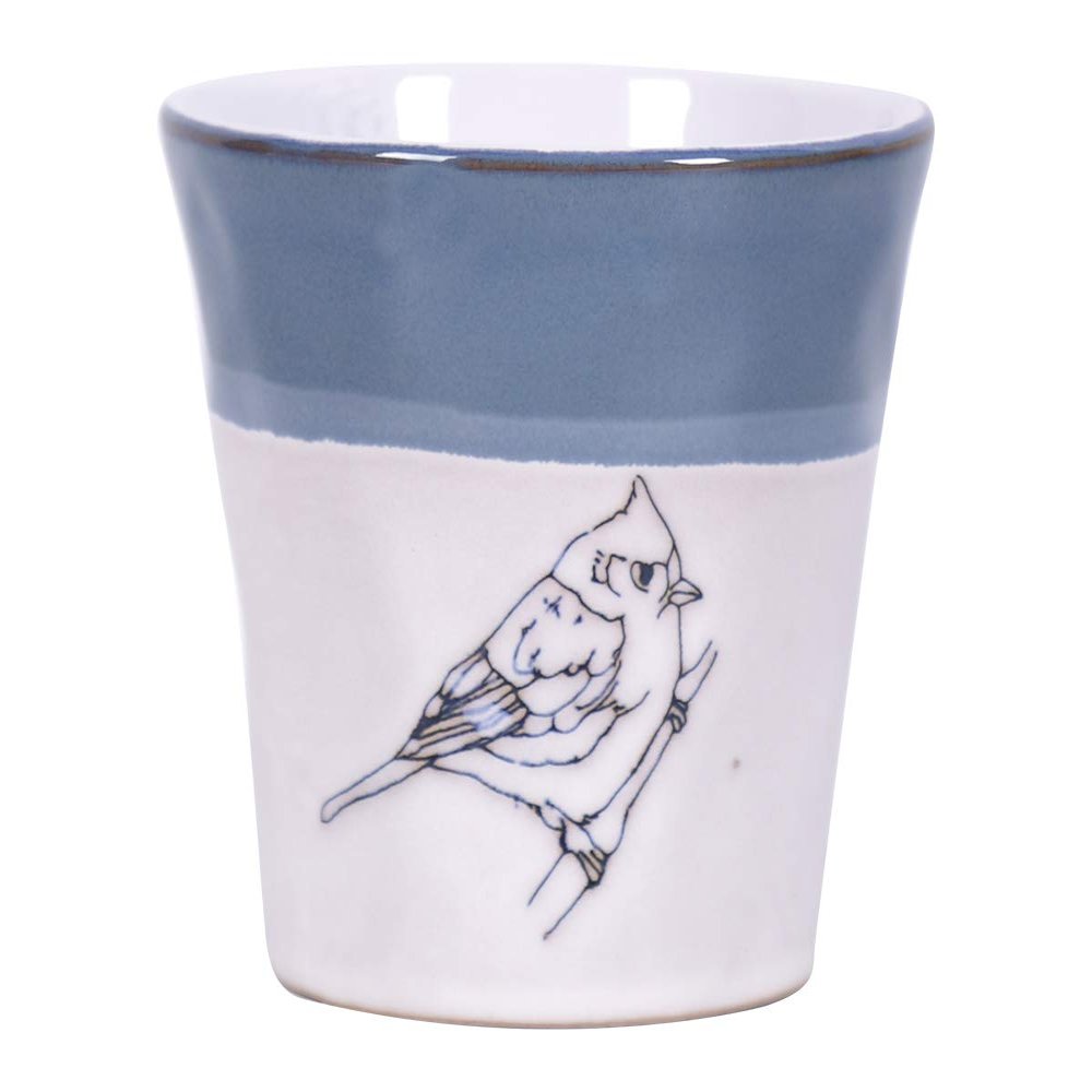 Blue Sky Ceramic Song Blue 6.5" Flower Pot, Multi Color