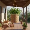 Blue Sky Ceramic Hanging Majestic 5" Flower Pot, Multi Color view 2