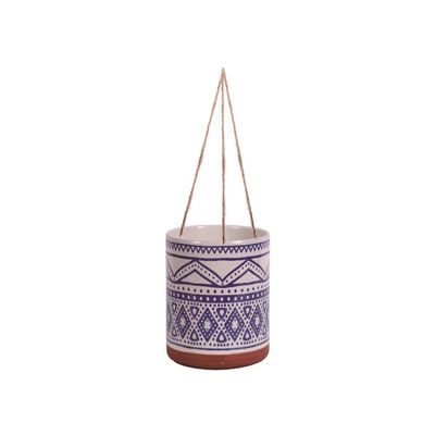 Blue Sky Ceramic Hanging Darlington 6.5'' Flower Pot, Multi Color