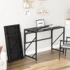 Elephance Folding Desk Writing Computer Desk for Home Office, No-Assembly Study Office Desk Foldable Table for Small Spaces view 2