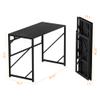 Elephance Folding Desk Writing Computer Desk for Home Office, No-Assembly Study Office Desk Foldable Table for Small Spaces view 3
