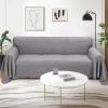 Rose Home Fashion Geometrical Throw Sofa Cover Blanket, Washable Couch Covers for 3 Cushion Couch Sofa Pet Friendly, Furniture Protector for Dogs (Large, Light Grey) view 2