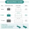 Rose Home Fashion Geometrical Throw Sofa Cover Blanket, Washable Couch Covers for 3 Cushion Couch Sofa Pet Friendly, Furniture Protector for Dogs (Large, Light Grey) view 3