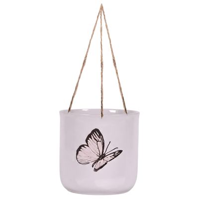 Blue Sky Ceramic Hanging Lilyanna Butterfly 6.5" Flower Pot