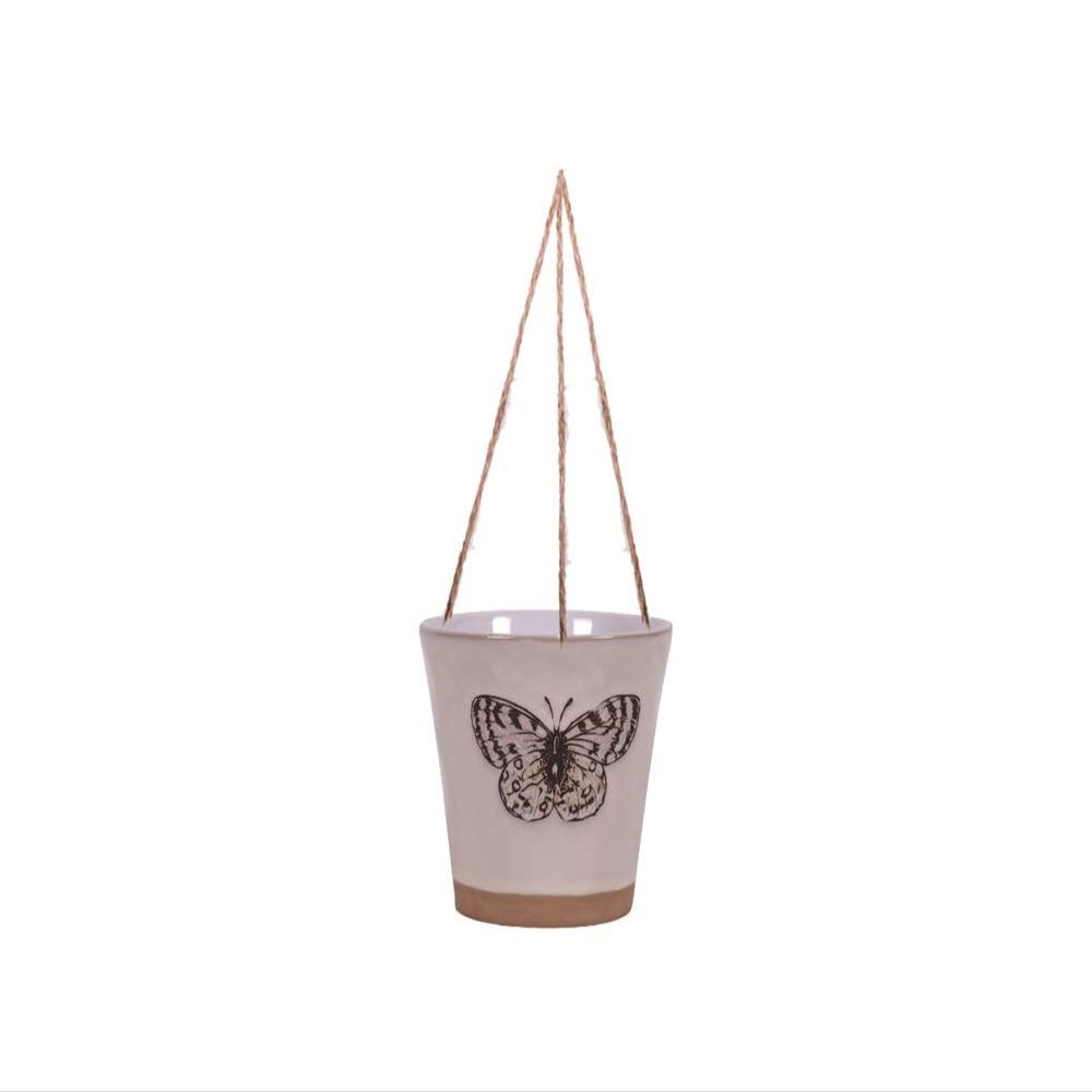 Blue Sky Ceramic Hanging Bella Butterfly 5" Flower Pot