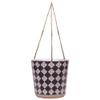 Blue Sky Ceramic Hanging Check 5'' Flower Pot, Multi Color view 1