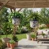 Blue Sky Ceramic Hanging Rambling Floral 5'' Flower Pot view 2