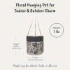 Blue Sky Ceramic Hanging Rambling Floral 5'' Flower Pot view 3