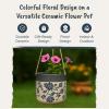 Blue Sky Ceramic Hanging Rambling Floral 5'' Flower Pot view 4