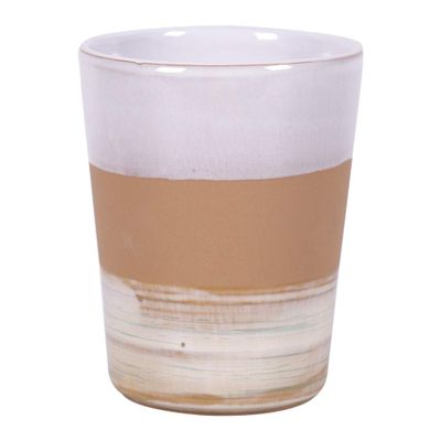 Blue Sky Ceramic Stripe Rings 6.5" Flower Pot, Multi Color