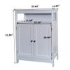 RASOO Bathroom Storage Cabinet White Freestanding Organizer Cabinet for Bathroom, Living Room (2 Doors and one Adjustable Shelf) view 3