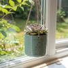 Blue Sky Clayworks Hanging Sanora Cactus Flower Pot, 6" H x 7" Dia, Desert Sketch with A Wink view 2