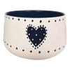 Blue Sky Ceramic Country Heart 7'' Flower Pot, Multi Color view 1