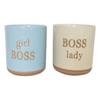 Blue Sky Ceramic Boss Planters 5'', 2 Asst, Multi Color view 1
