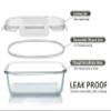 24-Piece Glass Food Storage Containers with Upgraded Snap Locking Lids,Glass Meal Prep Containers Set - Airtight Lunch Containers, Microwave, Oven, Freezer and Dishwasher,White view 3